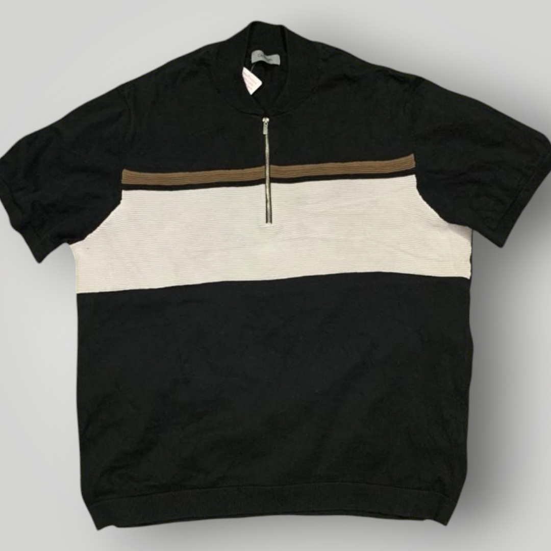 George Striped Zippered T-Shirt