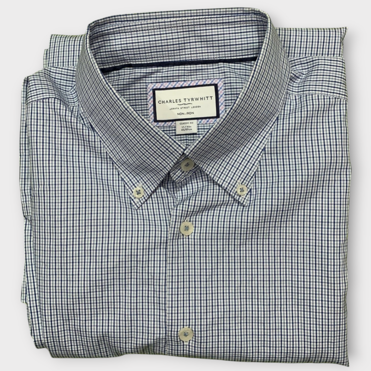 Charles Tyrwhitt Men's Full Sleeve Shirt Non Iron