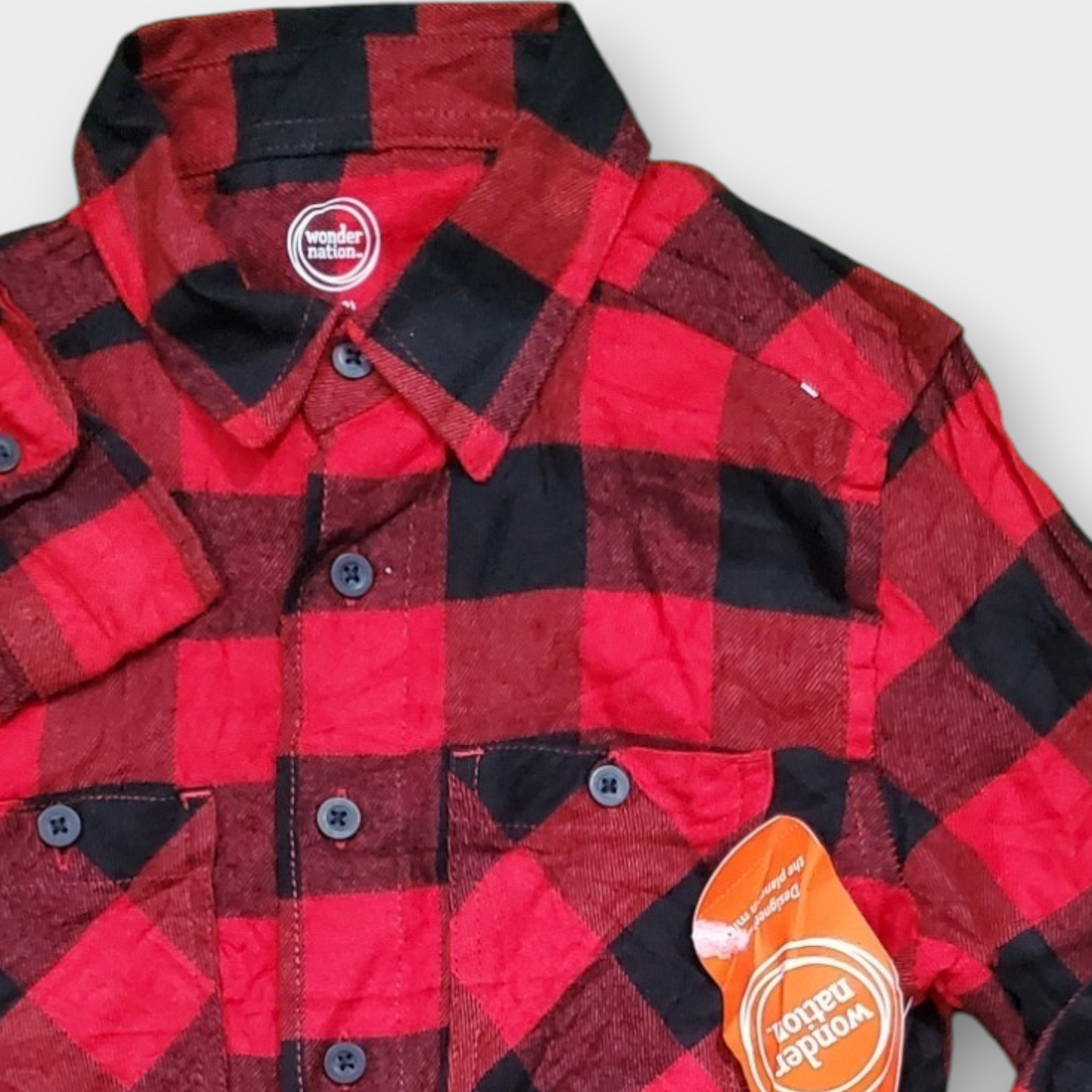 Wonder Nation Boys Long Sleeve Flannel Shirt