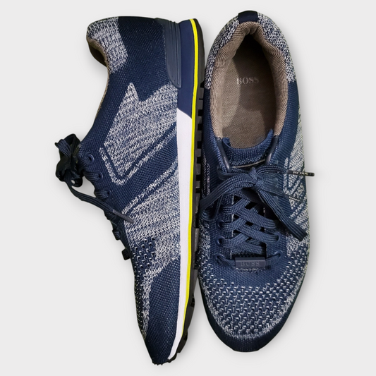 Hugo Boss Parkour Run Trainers In Dark Blue