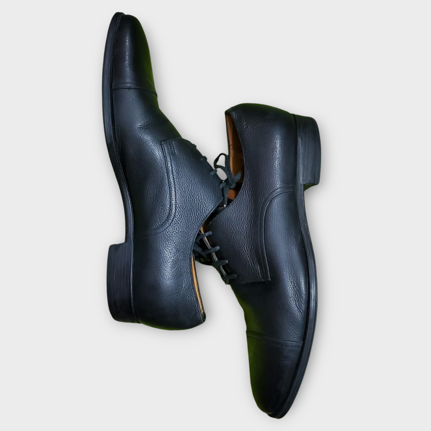 Bally Tayson Men's Black Grain Leather Derby Shoes