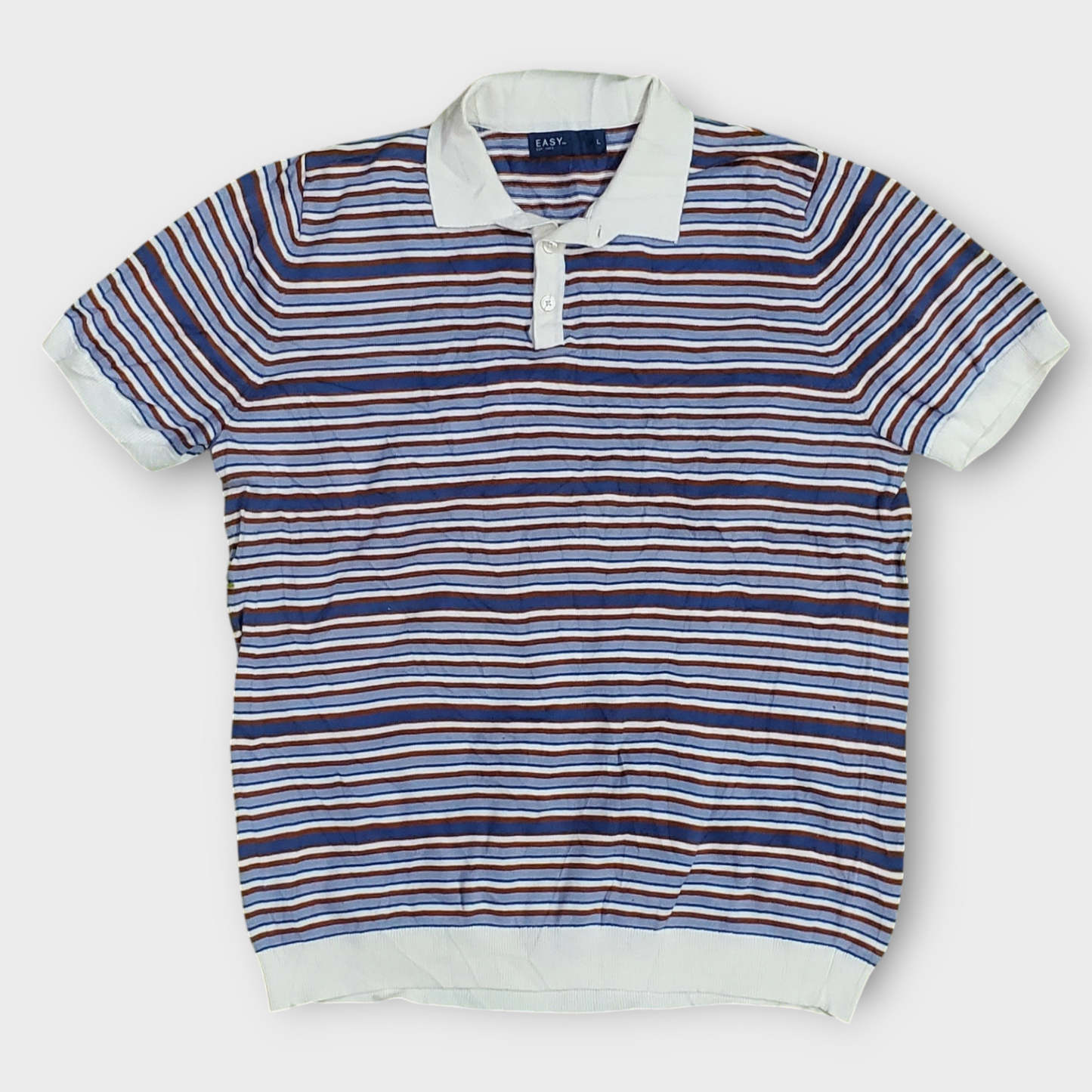 Men's Knit Polo Shirt Black Large