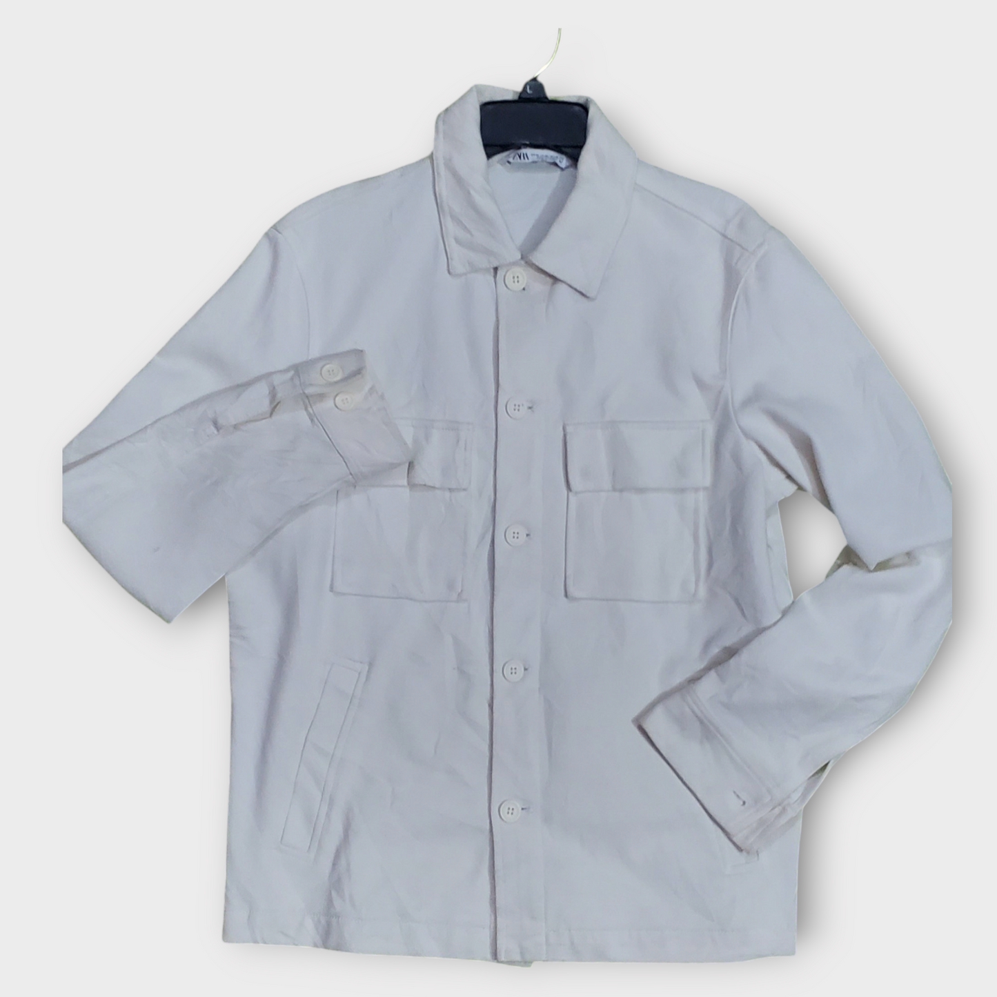 ZARA Men Denim Jacket White - Medium