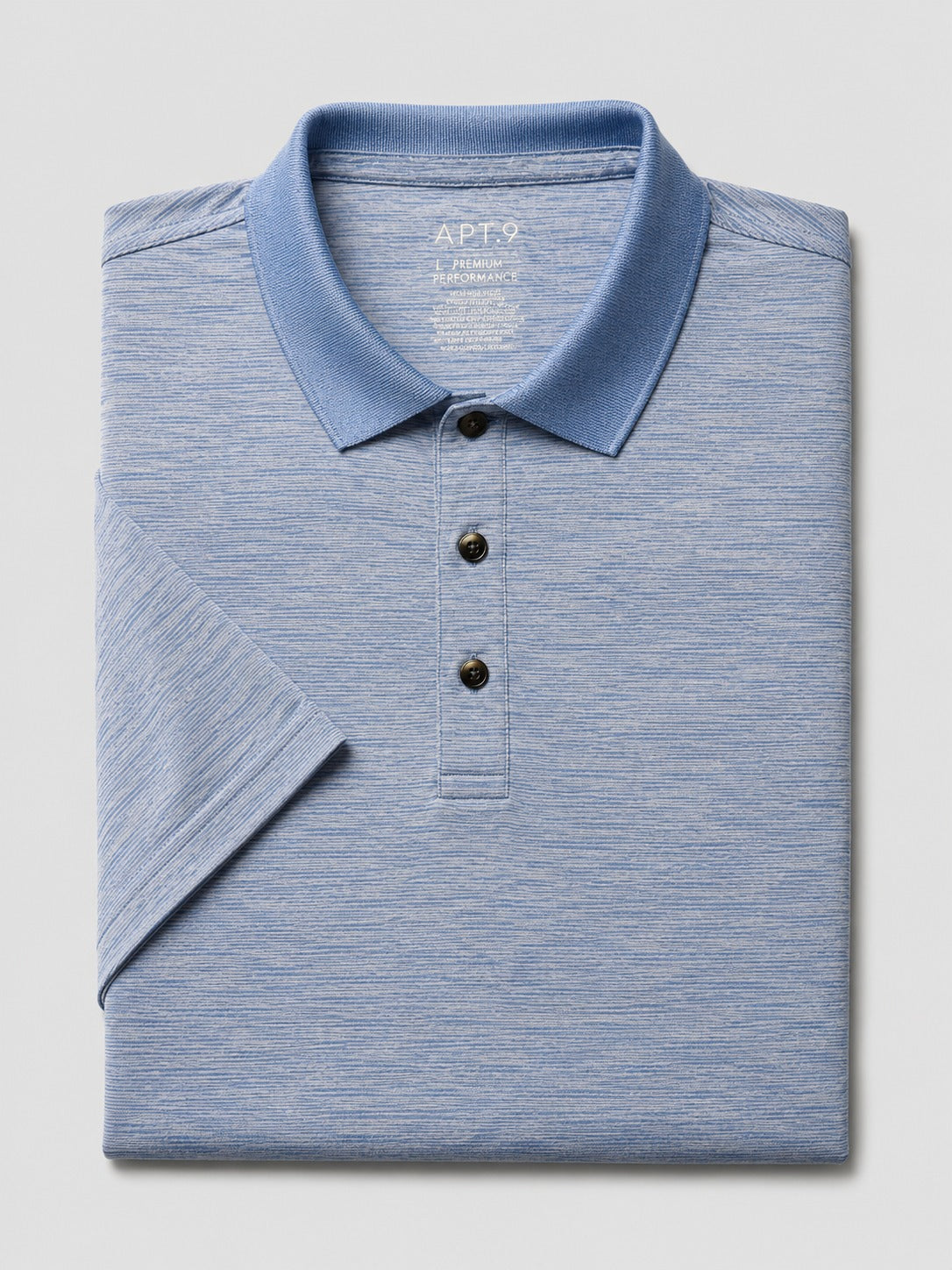APT.9 Men's Polo Shirt Heathered Blue
