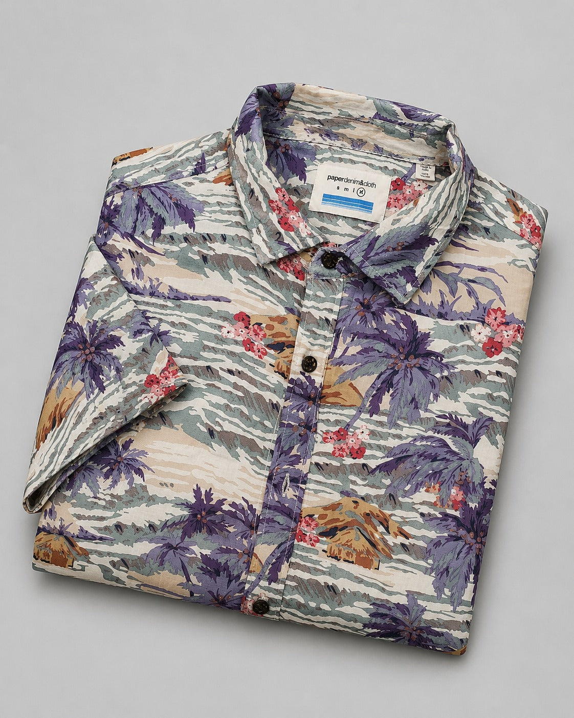 Paper Denim & Cloth Floral Palm Tree Print 100% Viscose
