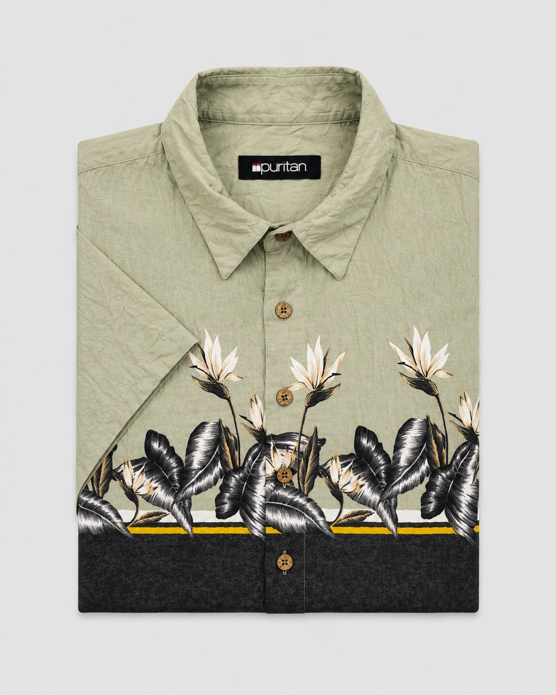 Puritan Brand Short Sleeve Button Down Shirt