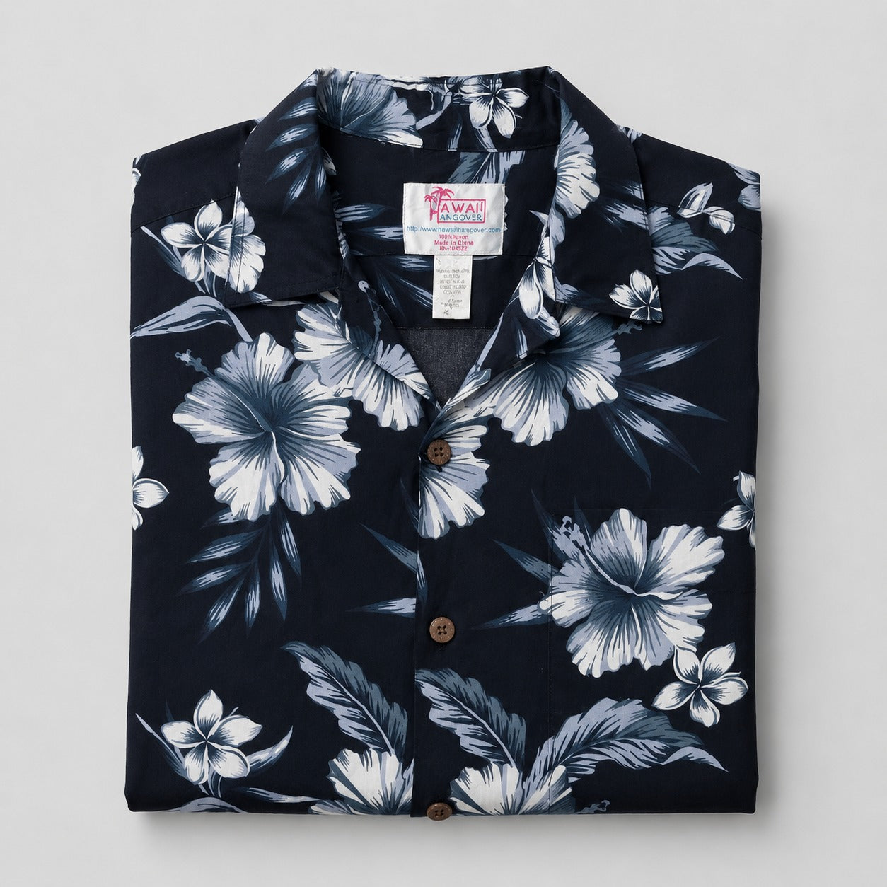 Hawaii Hangover Black Floral Shirt Half Sleeve
