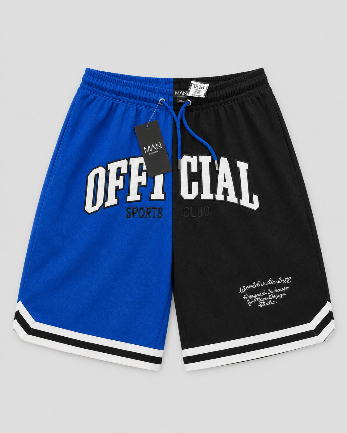 BoohooMan Offical Spliced Basketball Short