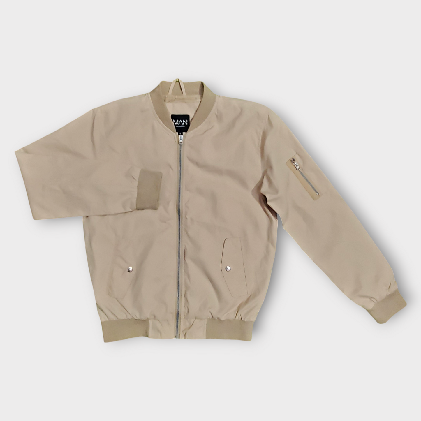 BoohooMAN Bomber Jacket For Men - Begie