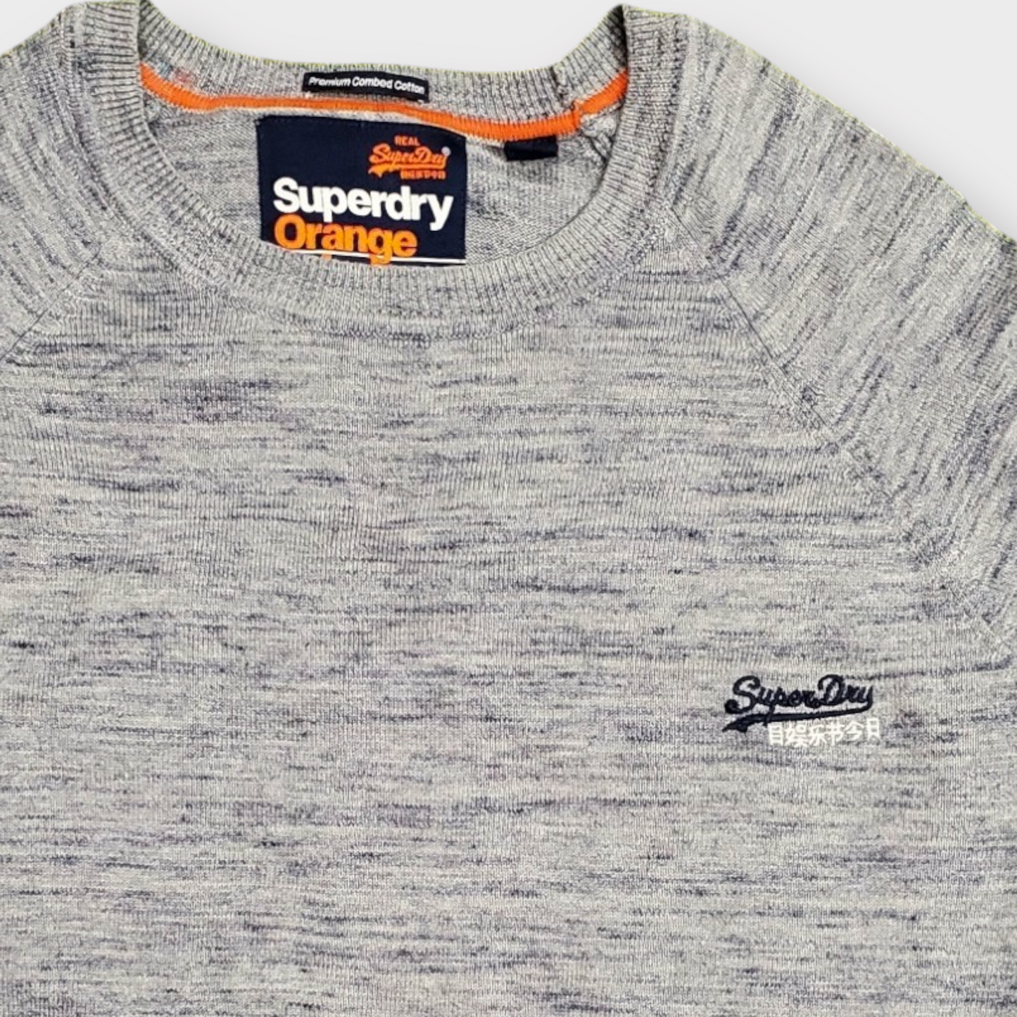 Super Dry Orange Lebal Cotton Crew Jumper