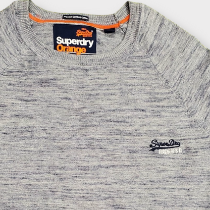 Super Dry Orange Lebal Cotton Crew Jumper