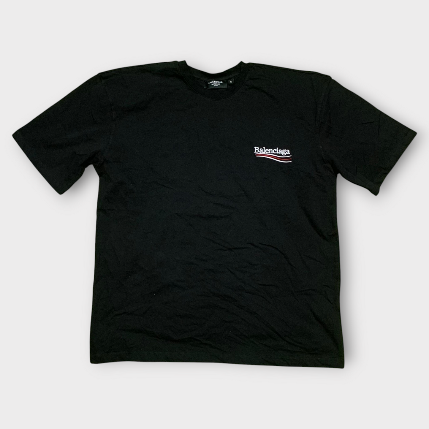 Balenciaga T-Shirt Political Logo Black
