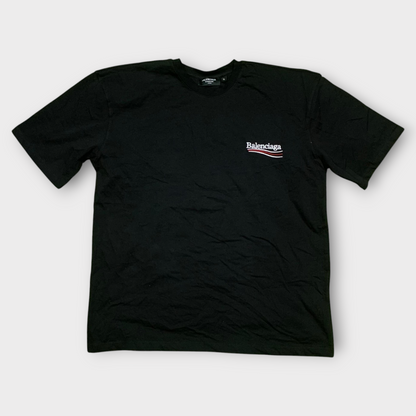 Balenciaga T-Shirt Political Logo Black