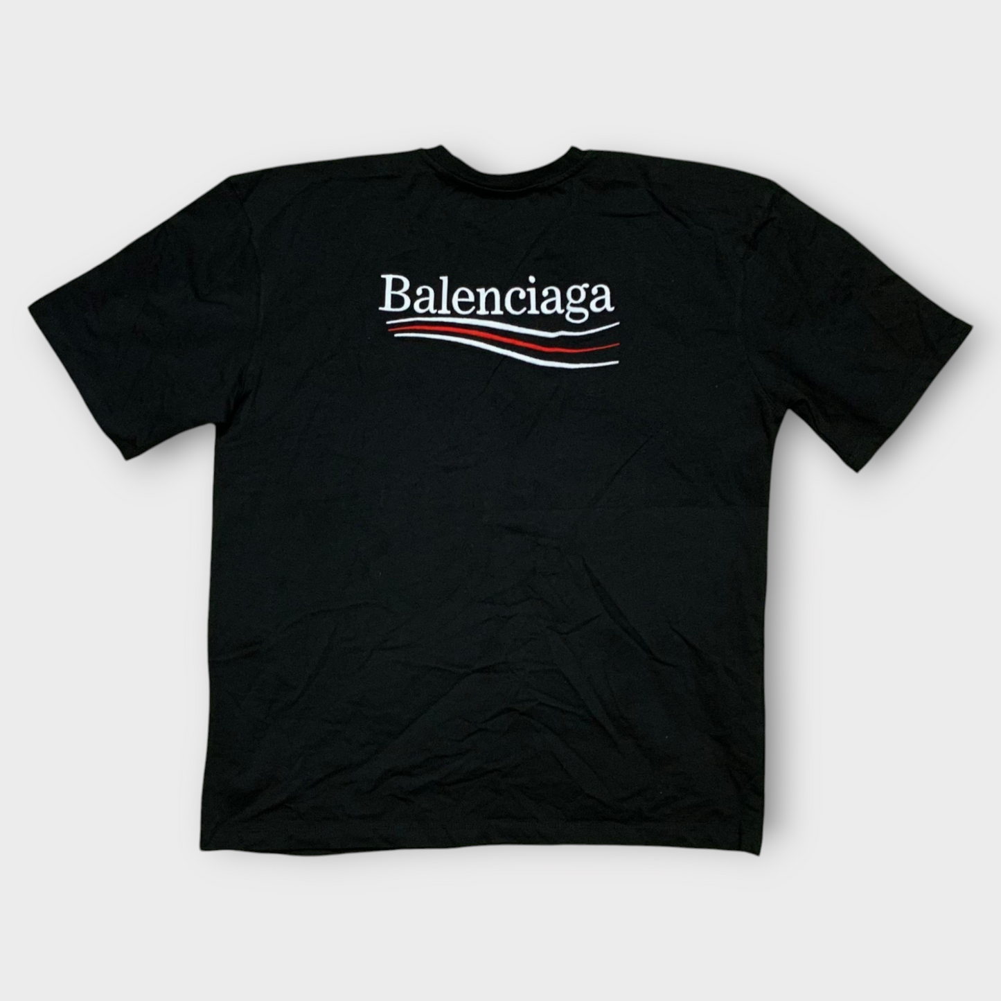 Balenciaga T-Shirt Political Logo Black