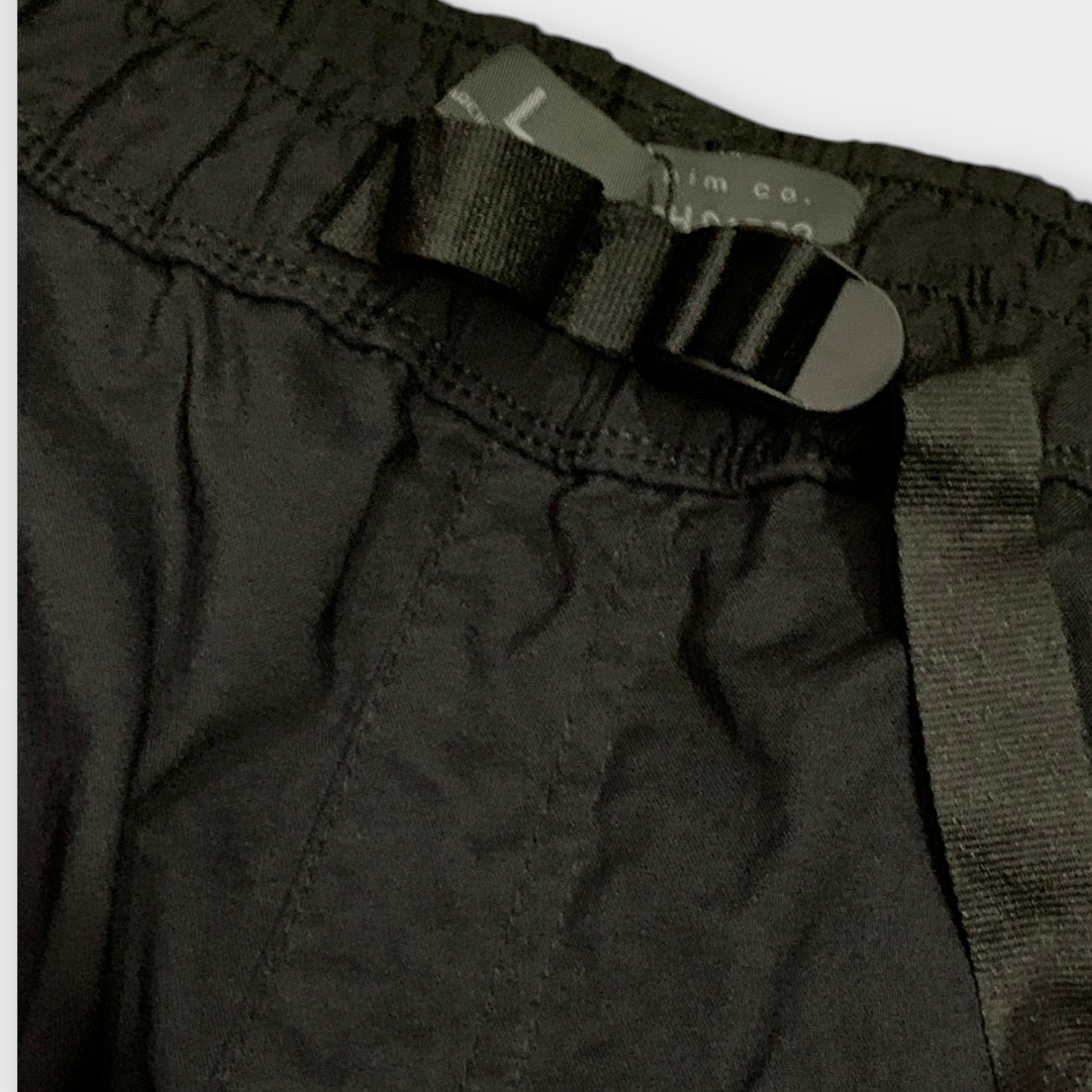 Black Straight Fit Cargo Pant