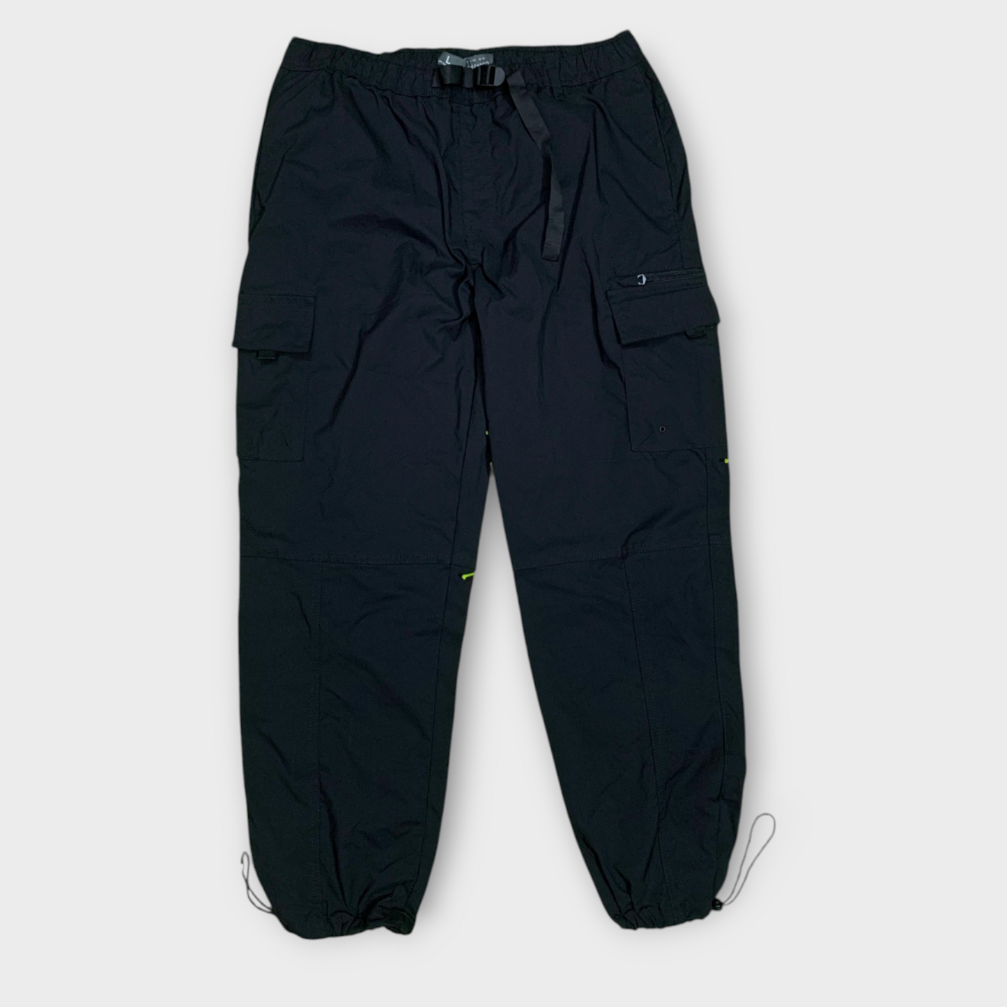 Black Straight Fit Cargo Pant