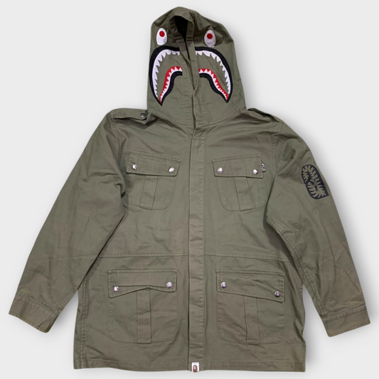 Bathing Ape World Gone Multi Pocket Shark Jacket
