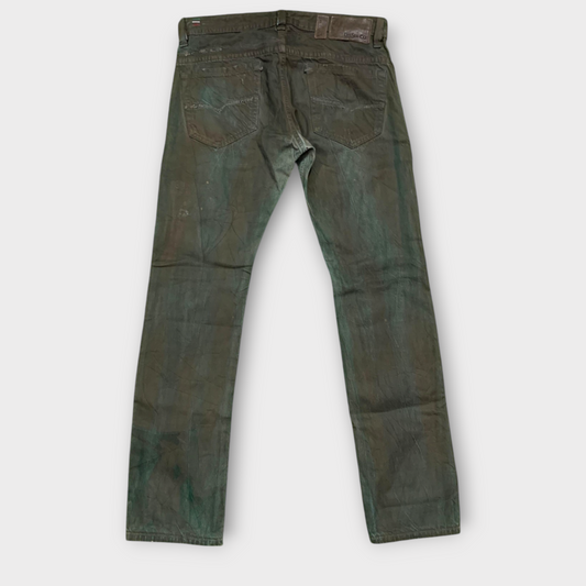 Diesel Thavar Limited Edition Slim skinny Waxed Brown Jeans