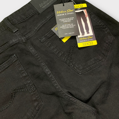 Urban Star Stretch - Relaxed - Straight Leg Black