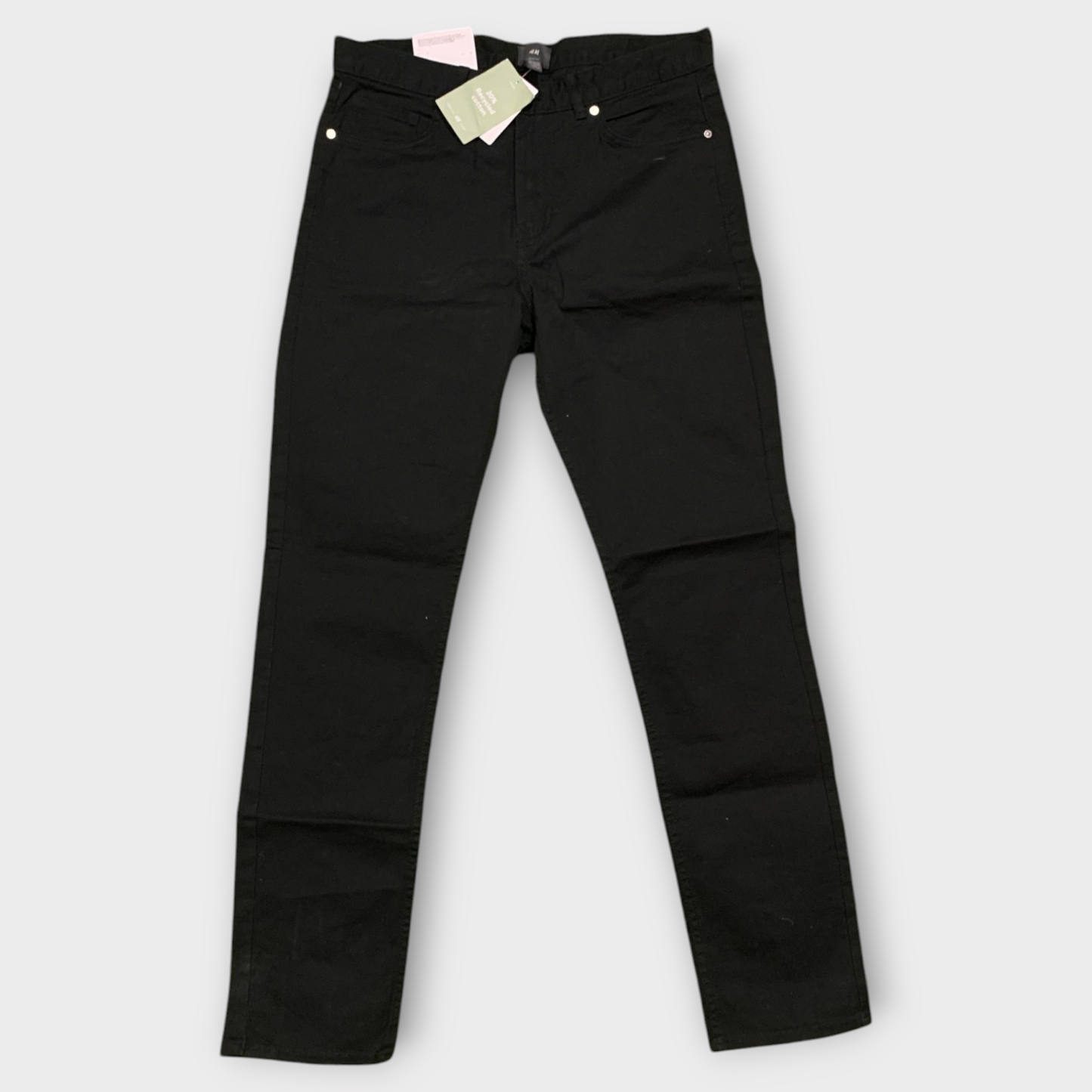 H&M Jet Black Straight Denim