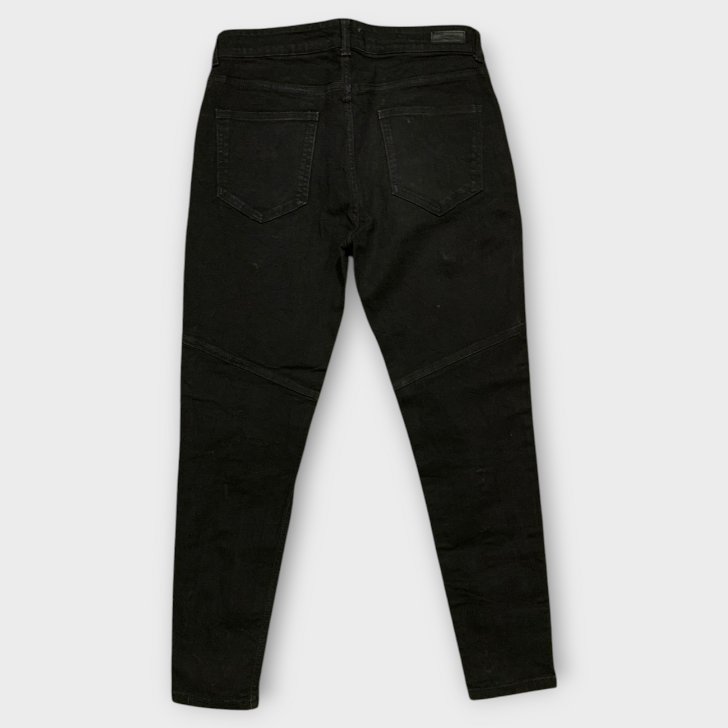 Zara Man Ripped Biker Black Denim