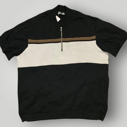 George Striped Zippered T-Shirt