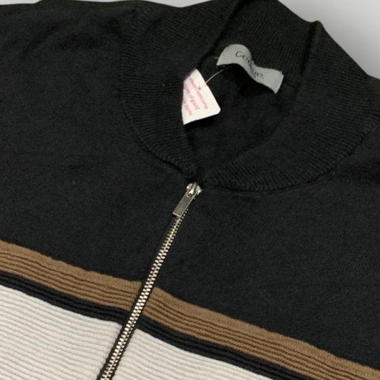 George Striped Zippered T-Shirt