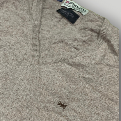 Brown Jury V-Neck Men's Sweater Brown