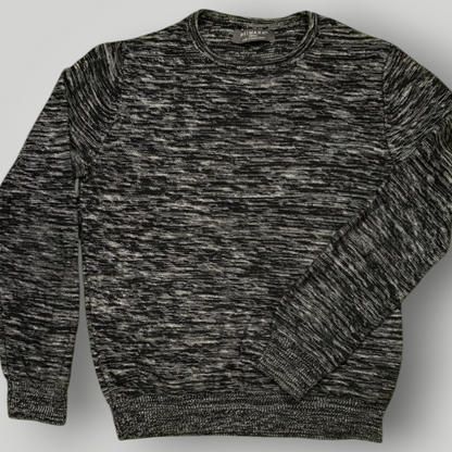 Primark Black and White Marled Knit Long Sleeved Shirt