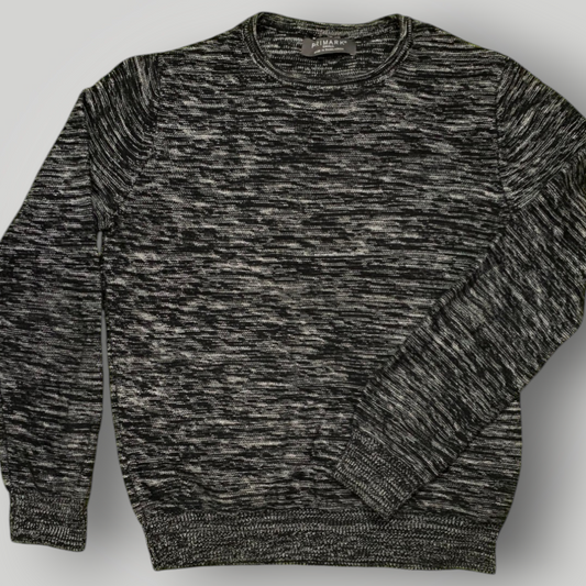 Primark Black and White Marled Knit Long Sleeved Shirt