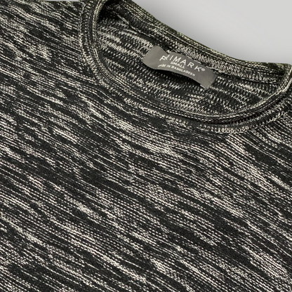 Primark Black and White Marled Knit Long Sleeved Shirt