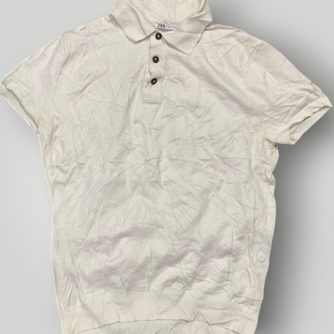 Zara Men's Knit Polo Shirt