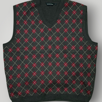 Barbauomo Argyle V-Neck Sweater