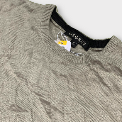 George Beige Waffle Knit Sweater