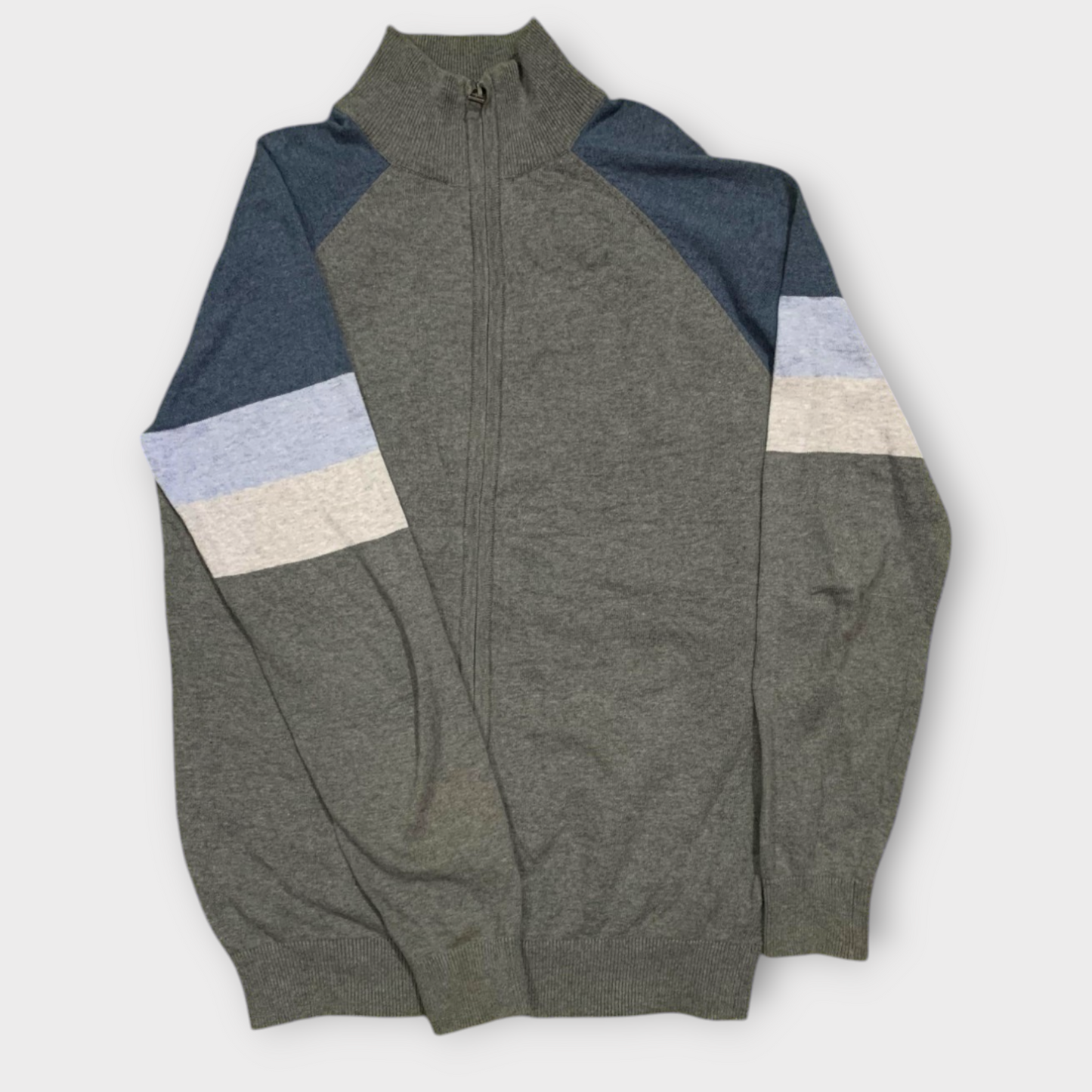 Authentic Casual Wear Grey Zip Sweater