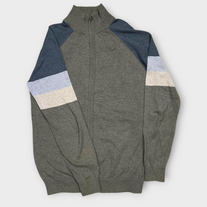 Authentic Casual Wear Grey Zip Sweater