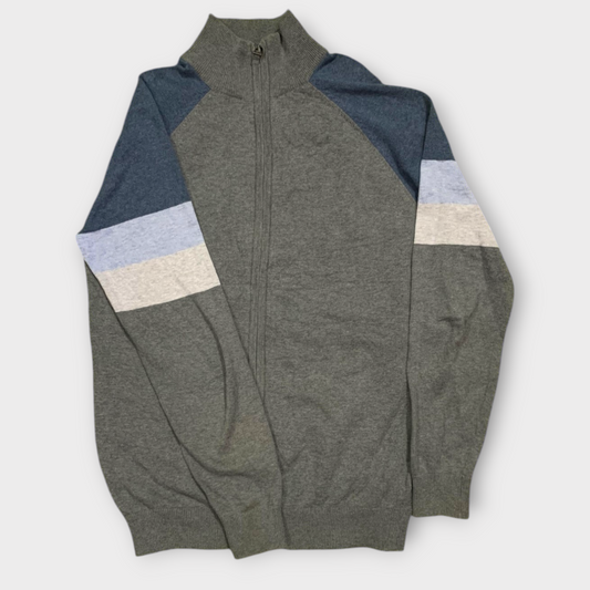 Authentic Casual Wear Grey Zip Sweater