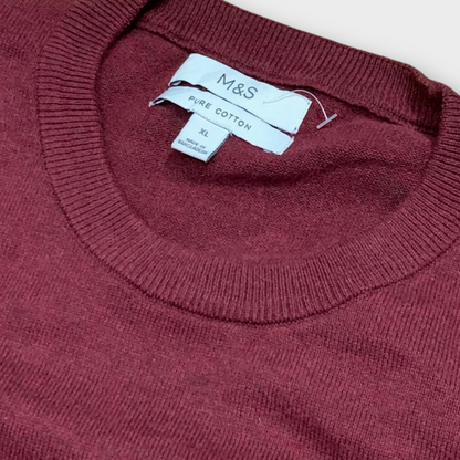 Mark & Spencer Pure Cotton Crew Neck Jumper