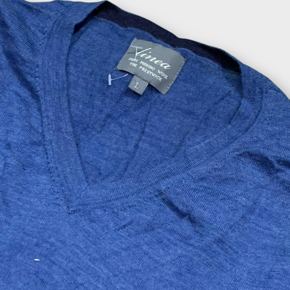 The Prestwick Men's V-Neck Sweater Pure Merino Wool