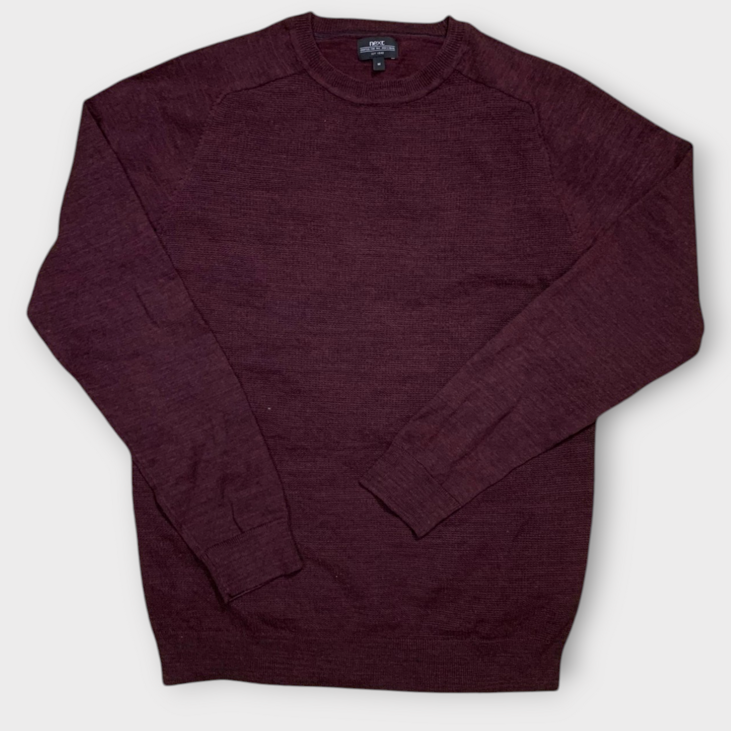 Next Men's Maroon Crewneck Sweater