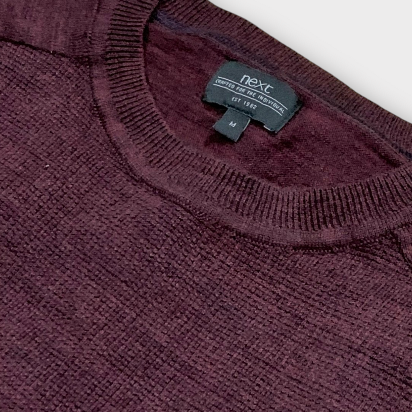 Next Men's Maroon Crewneck Sweater
