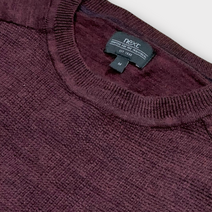 Next Men's Maroon Crewneck Sweater