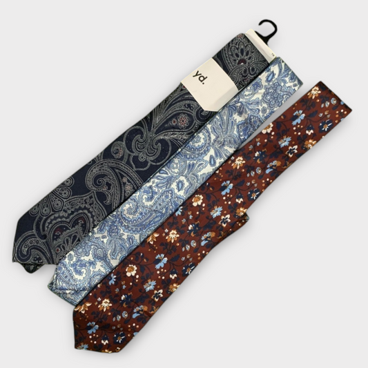 YD. Garfield Cotton Floral Neck Tie - Pack Of 3 (4)