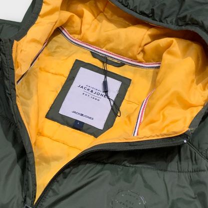 Jack & Jones Men's Jacket With Olive Green Exterior