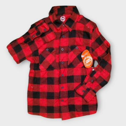 Wonder Nation Boys Long Sleeve Flannel Shirt