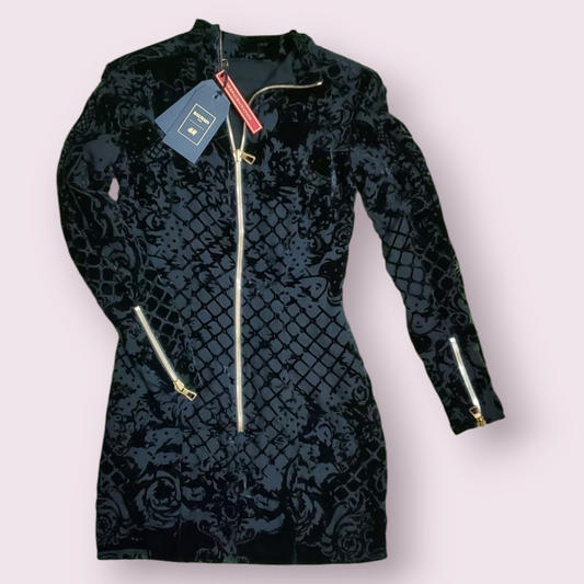 Balmain x H&M black velvet dress from their limited edition