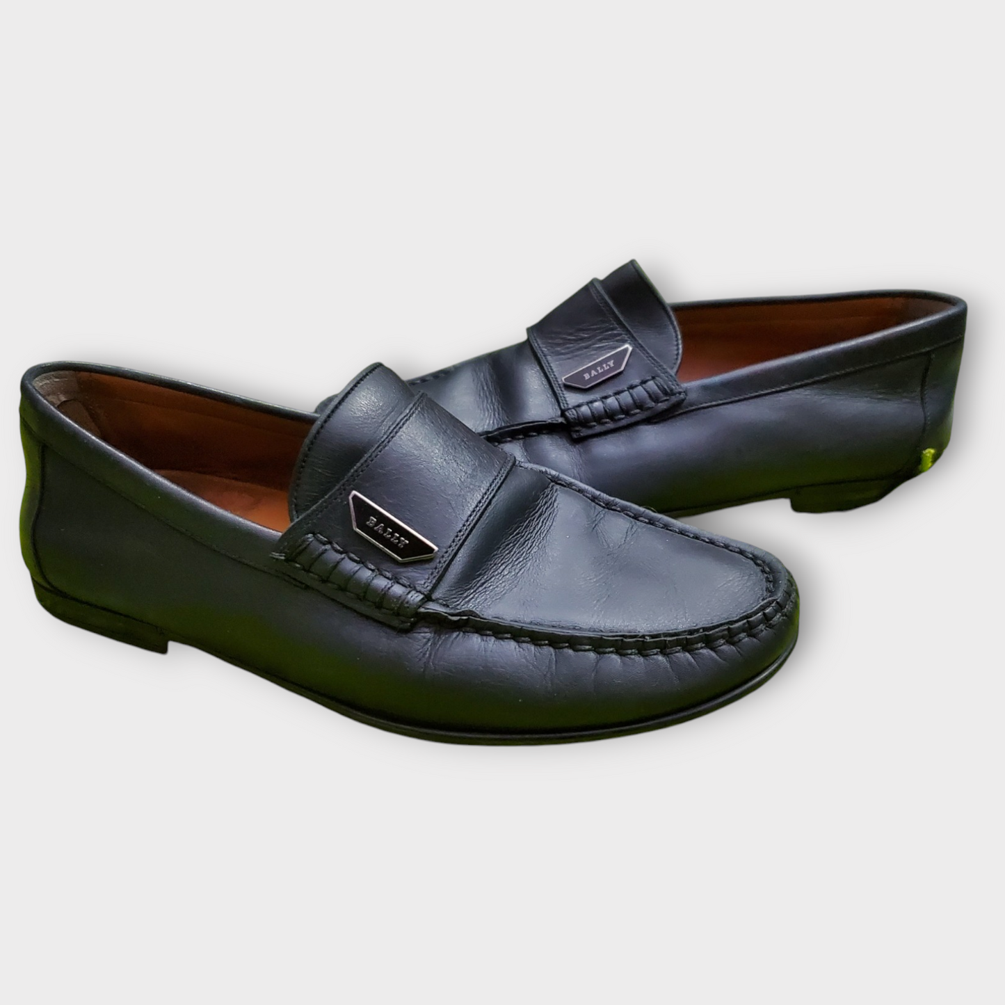 Bally Men's Black Leather Loafers