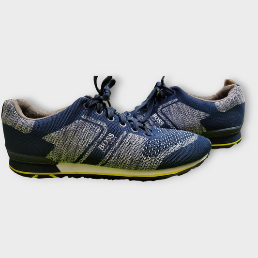 Hugo Boss Parkour Run Trainers In Dark Blue