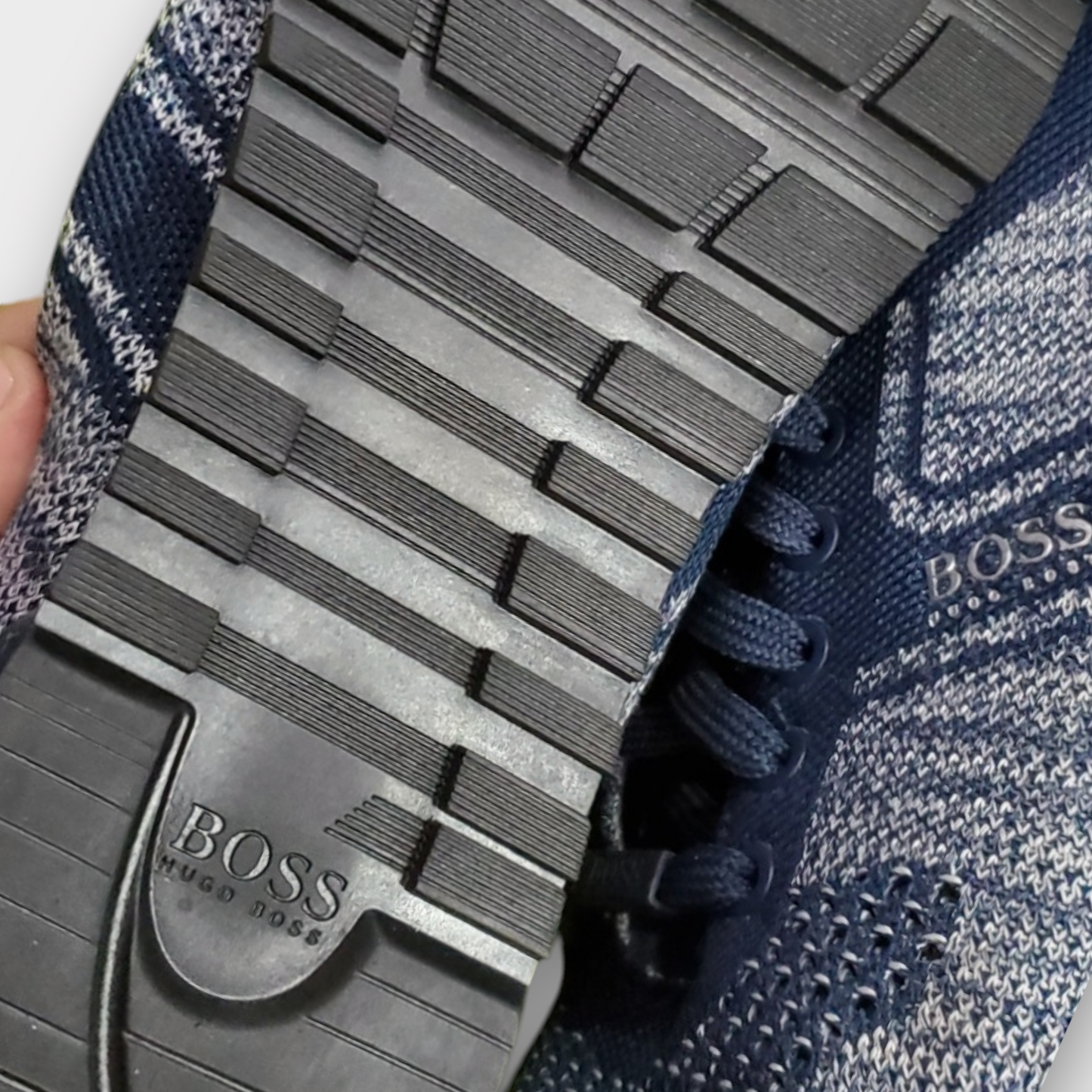 Hugo Boss Parkour Run Trainers In Dark Blue