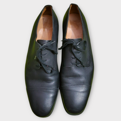 Bally Tayson Men's Black Grain Leather Derby Shoes